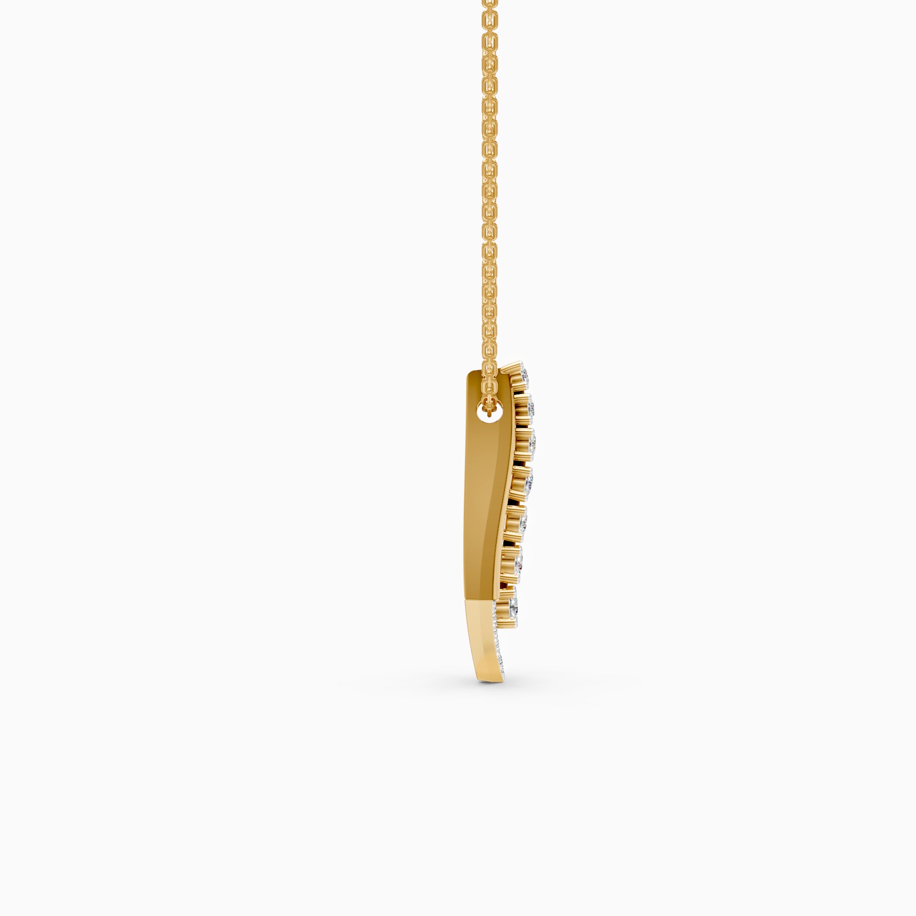 Modern V Shape Lab Grown Diamond Necklace